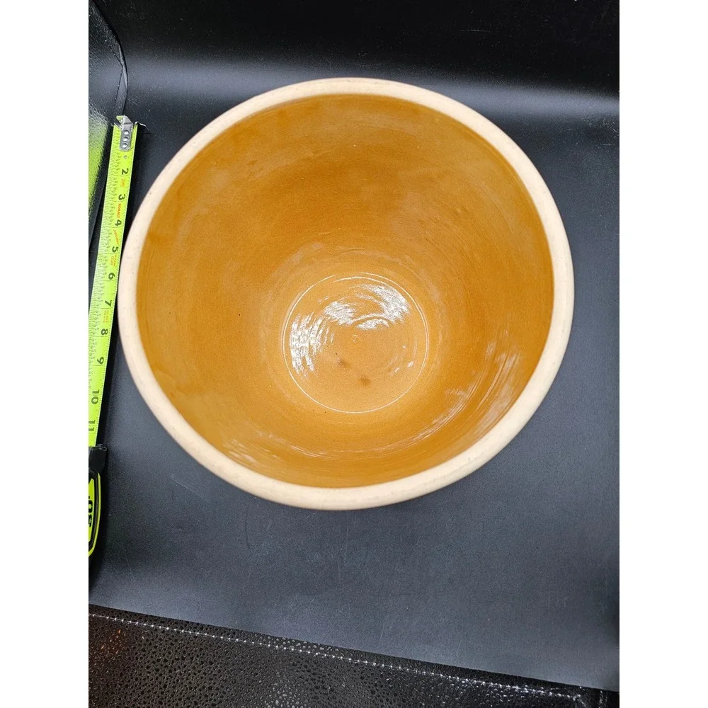 Americana General Stoneware Mixing Bowl Yellowware Star Honey Gold 9 Inch